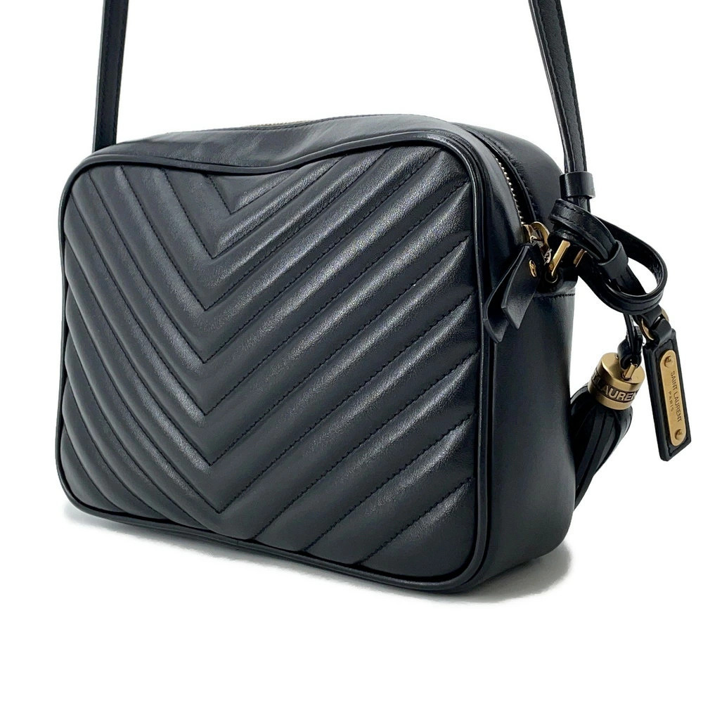 Saint Laurent Lou Black Bag Quilted Paris Camera Leather Shoulder
